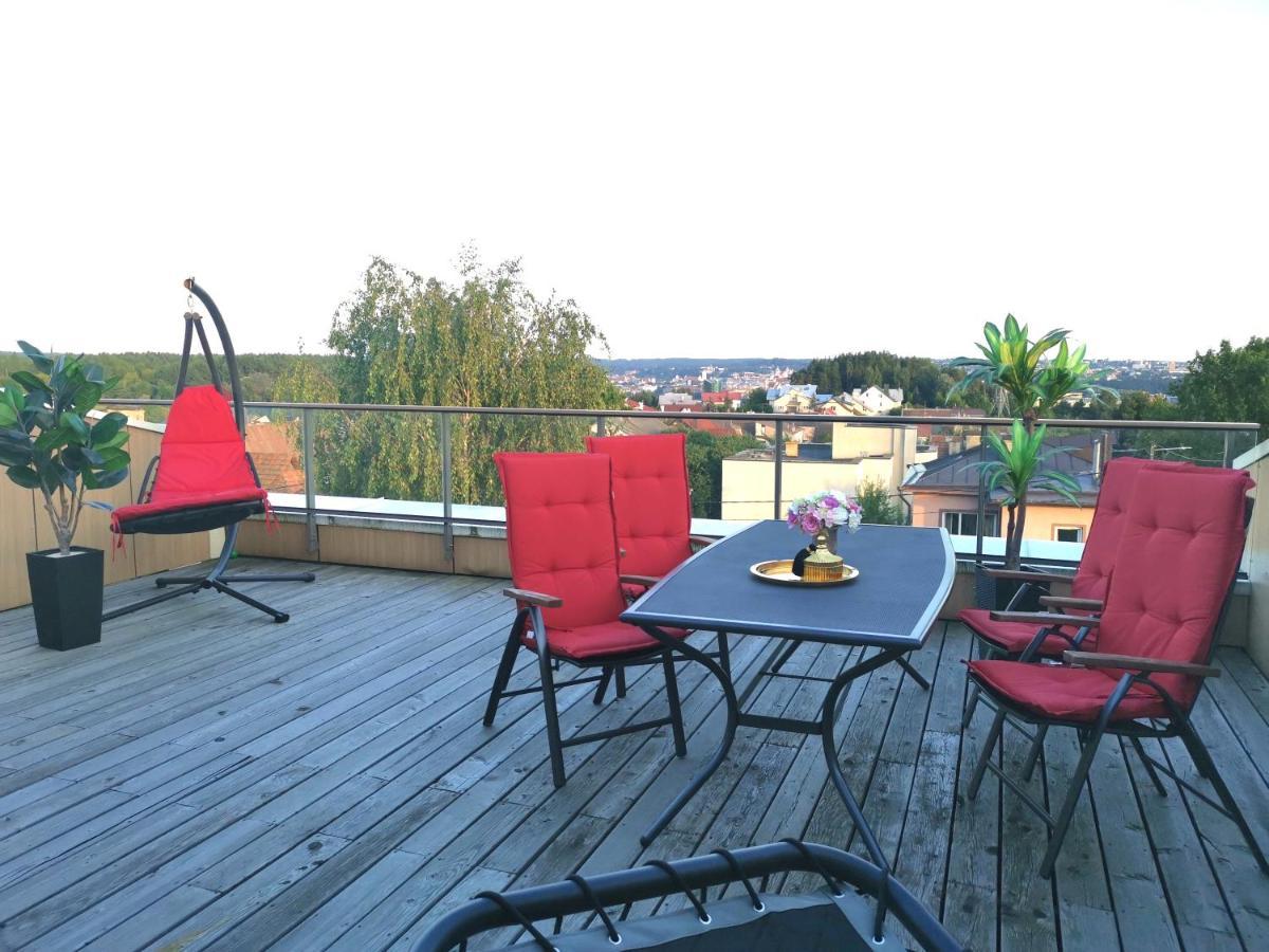 Luxury Penthouse With Large Terrace & Panoramic Old Town View Leilighet VNO Eksteriør bilde